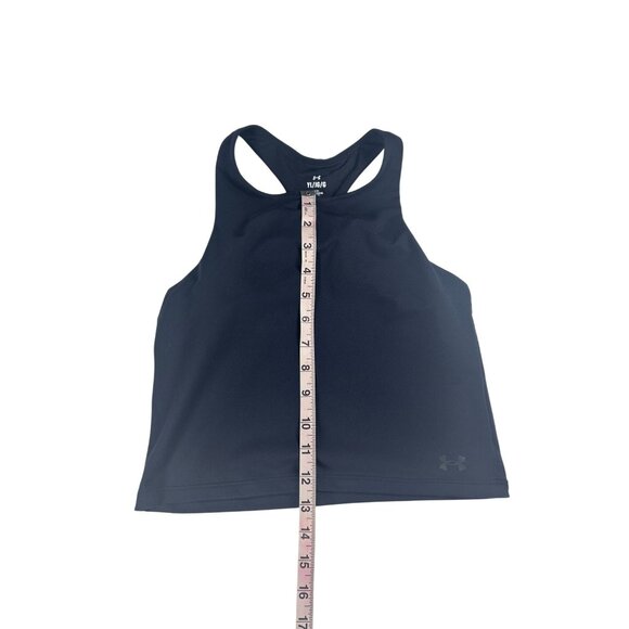 Under Armour Sports Tank Top Youth Girls Size Large Black Racerback Sports - Picture 3 of 7